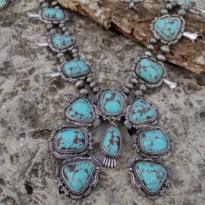 Turquoise Large Squash Blossom Design Style Neck s